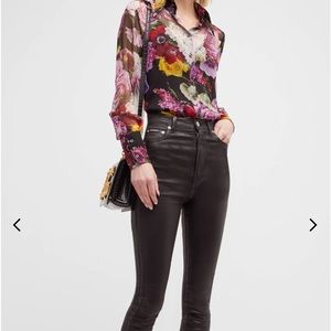 Dolce black coated jeans